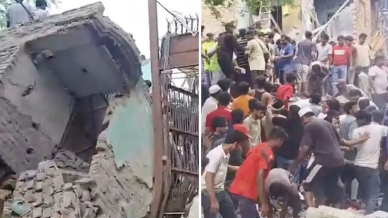 দিল্লিতে বহুতল ভবন ধস, হতাহতের শঙ্কা